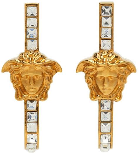 versace crystal earrings|Versace earrings for women.